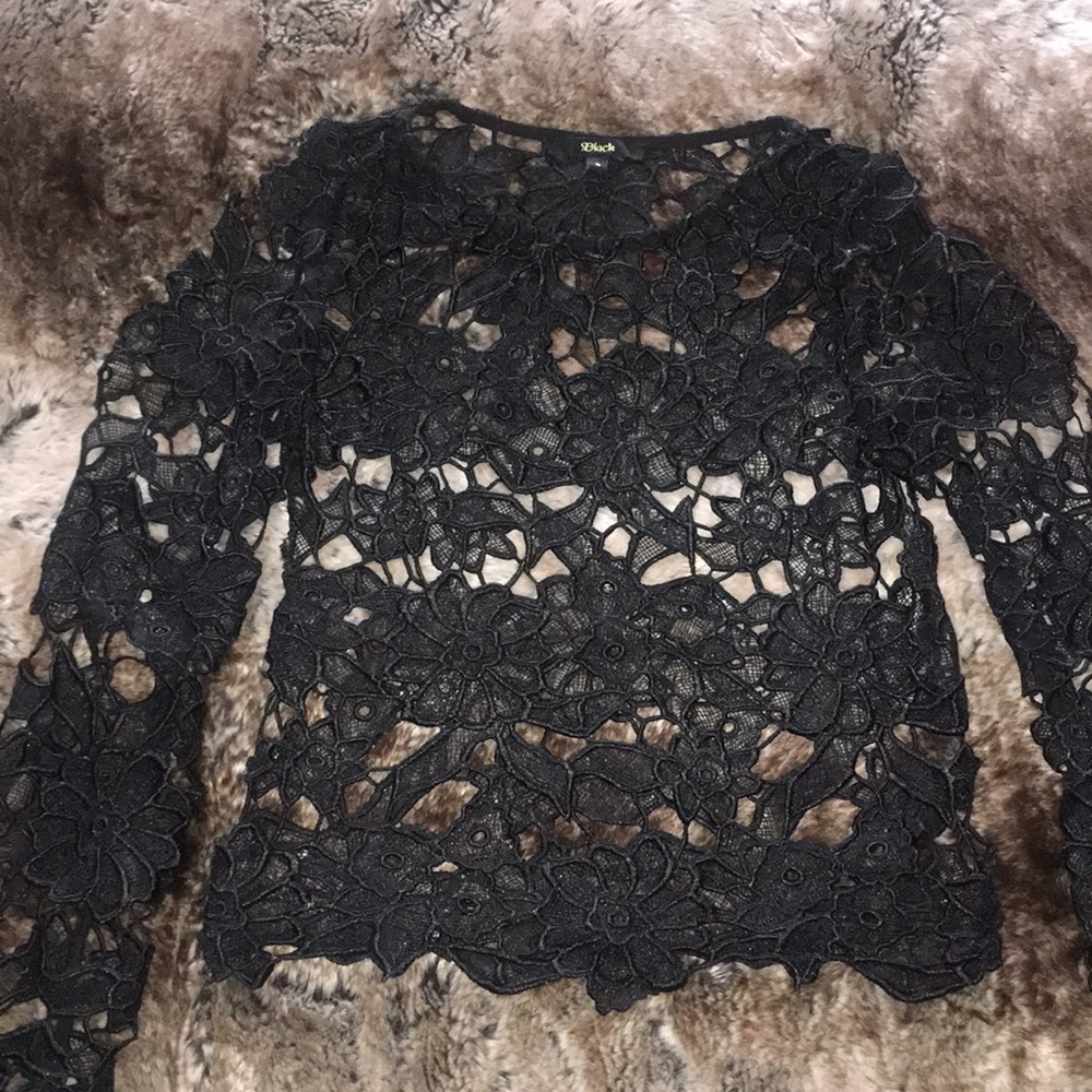 Black small knitted sexy top